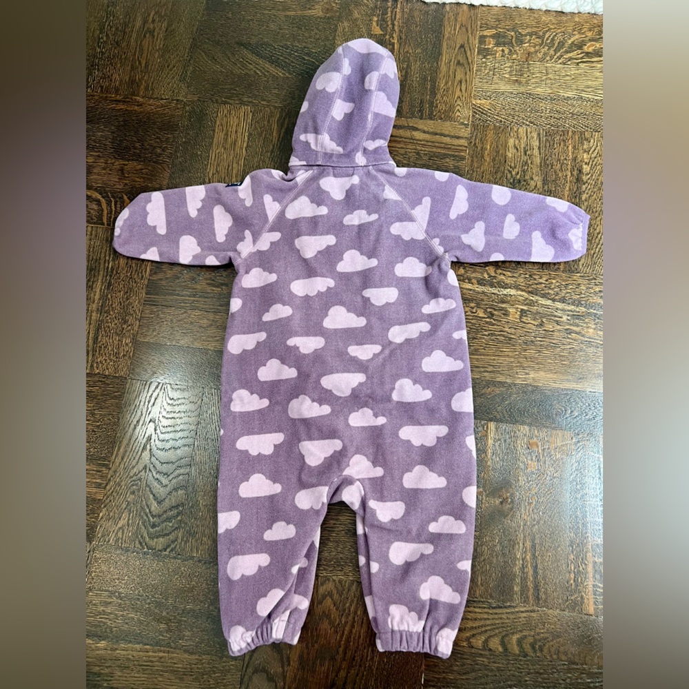 Polarn O. Pyret Cloud Print Fleece One-Piece – 9–12M - Picture 2 of 3
